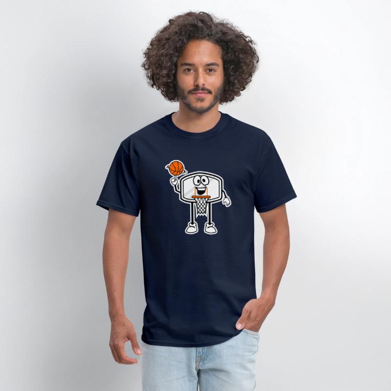 Bucket Rim Basketball Character Illustration