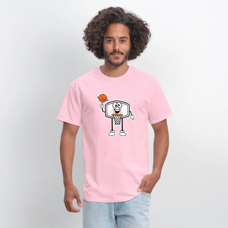 Bucket Rim Basketball Character Illustration