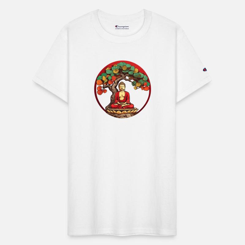 Buddha Under Reggae Colored Bodhi Tree