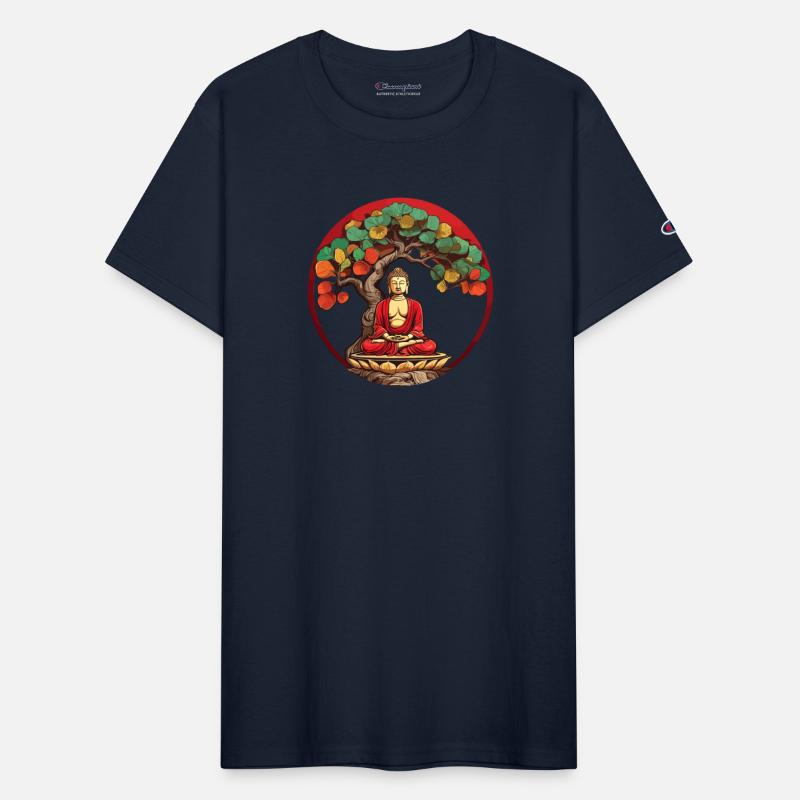 Buddha Under Reggae Colored Bodhi Tree