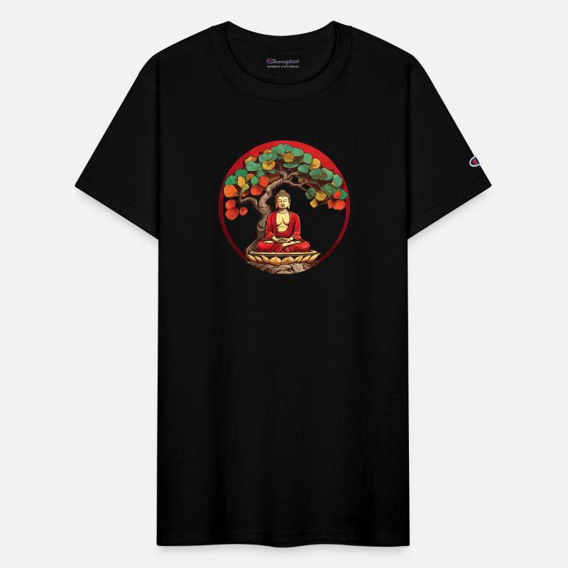 Buddha Under Reggae Colored Bodhi Tree