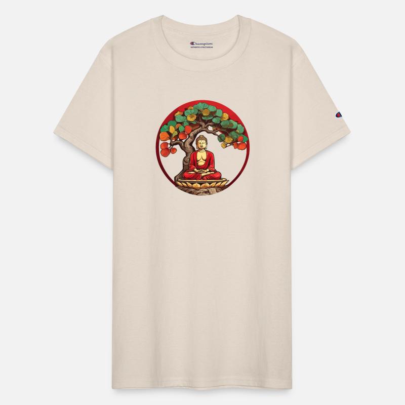 Buddha Under Reggae Colored Bodhi Tree