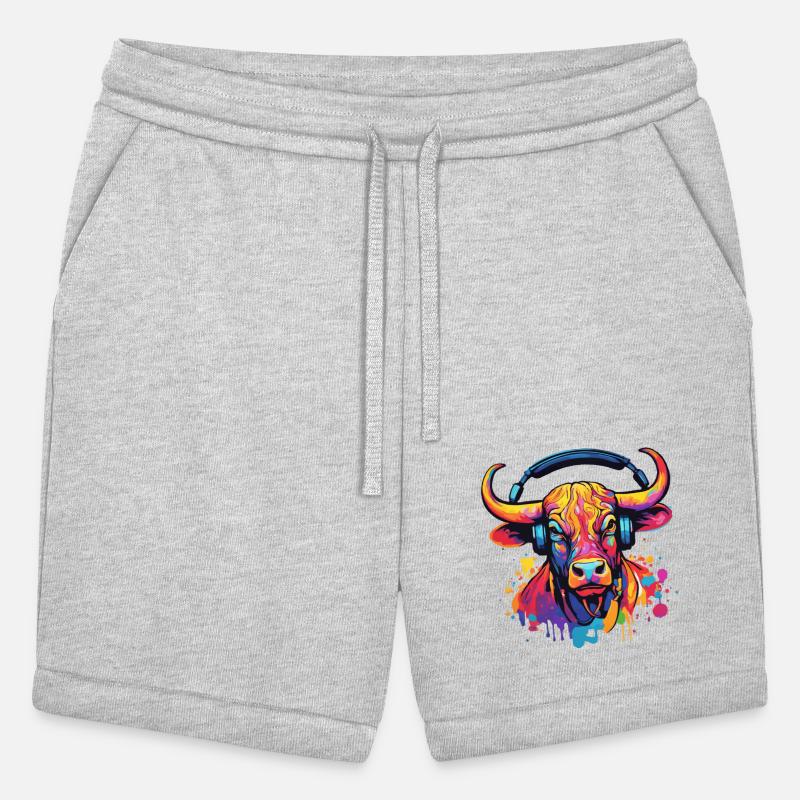 Bull in headphones
