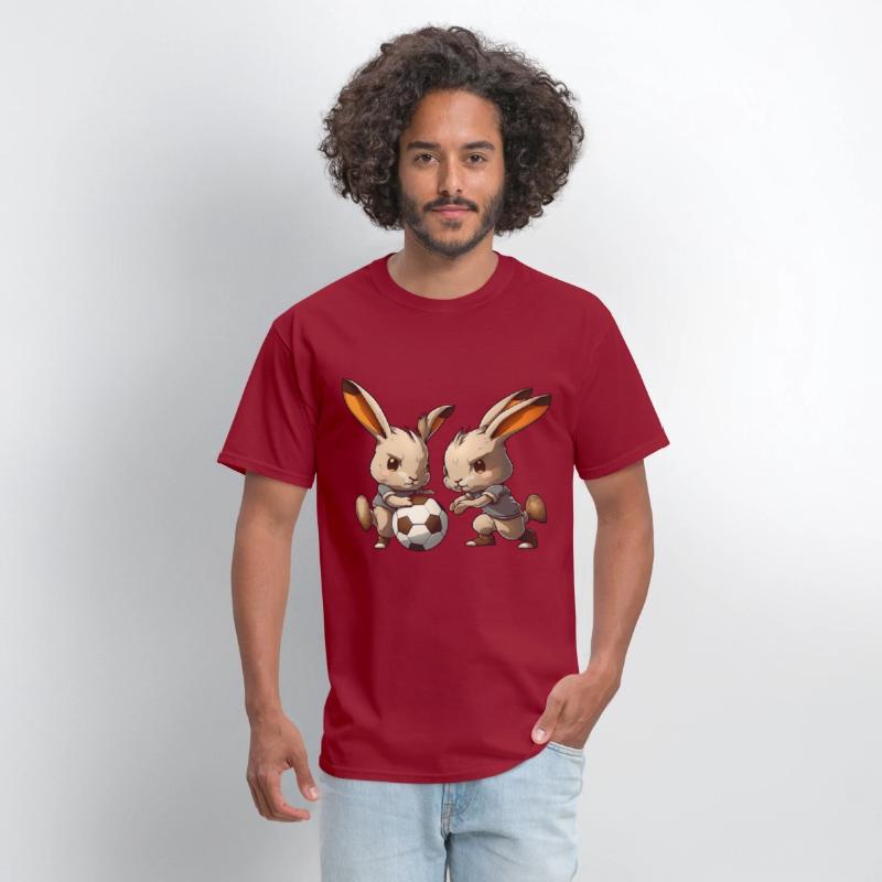 Bunnies playing football soccer cute bunny ball