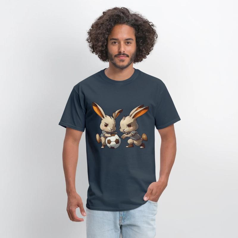 Bunnies playing football soccer cute bunny ball