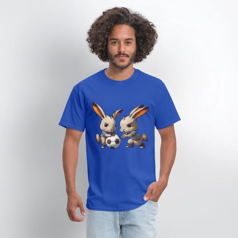 Bunnies playing football soccer cute bunny ball