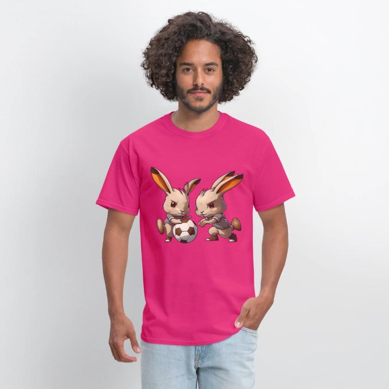 Bunnies playing football soccer cute bunny ball