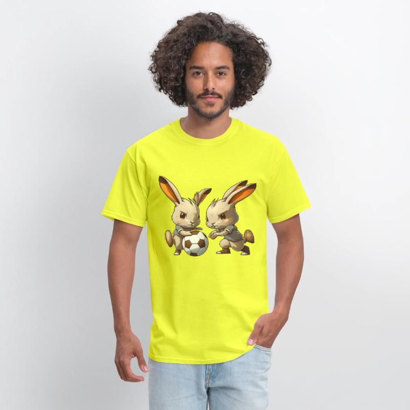 Bunnies playing football soccer cute bunny ball