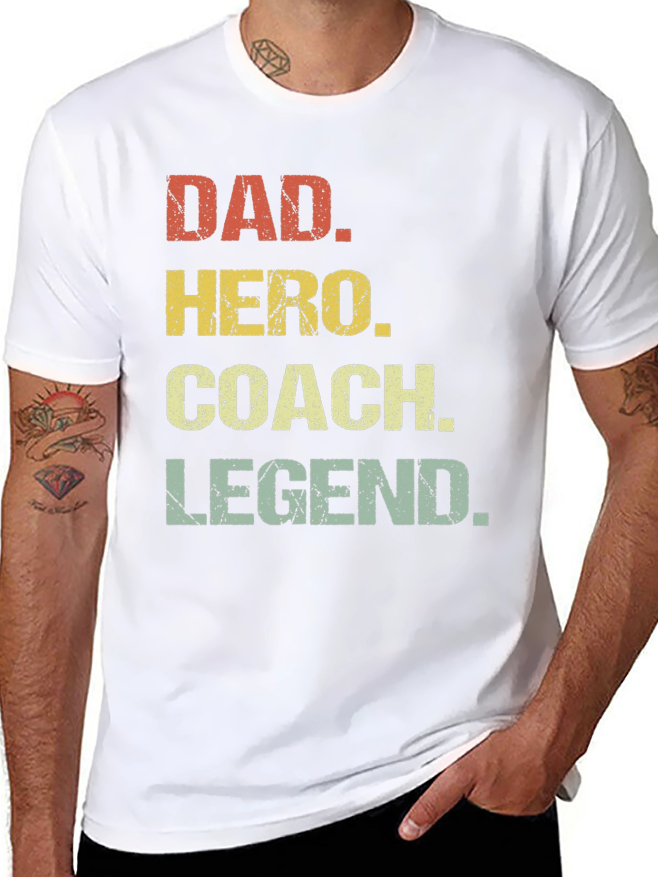 Dad Hero Coach Legend T-Shirt - Fathers Day Gift