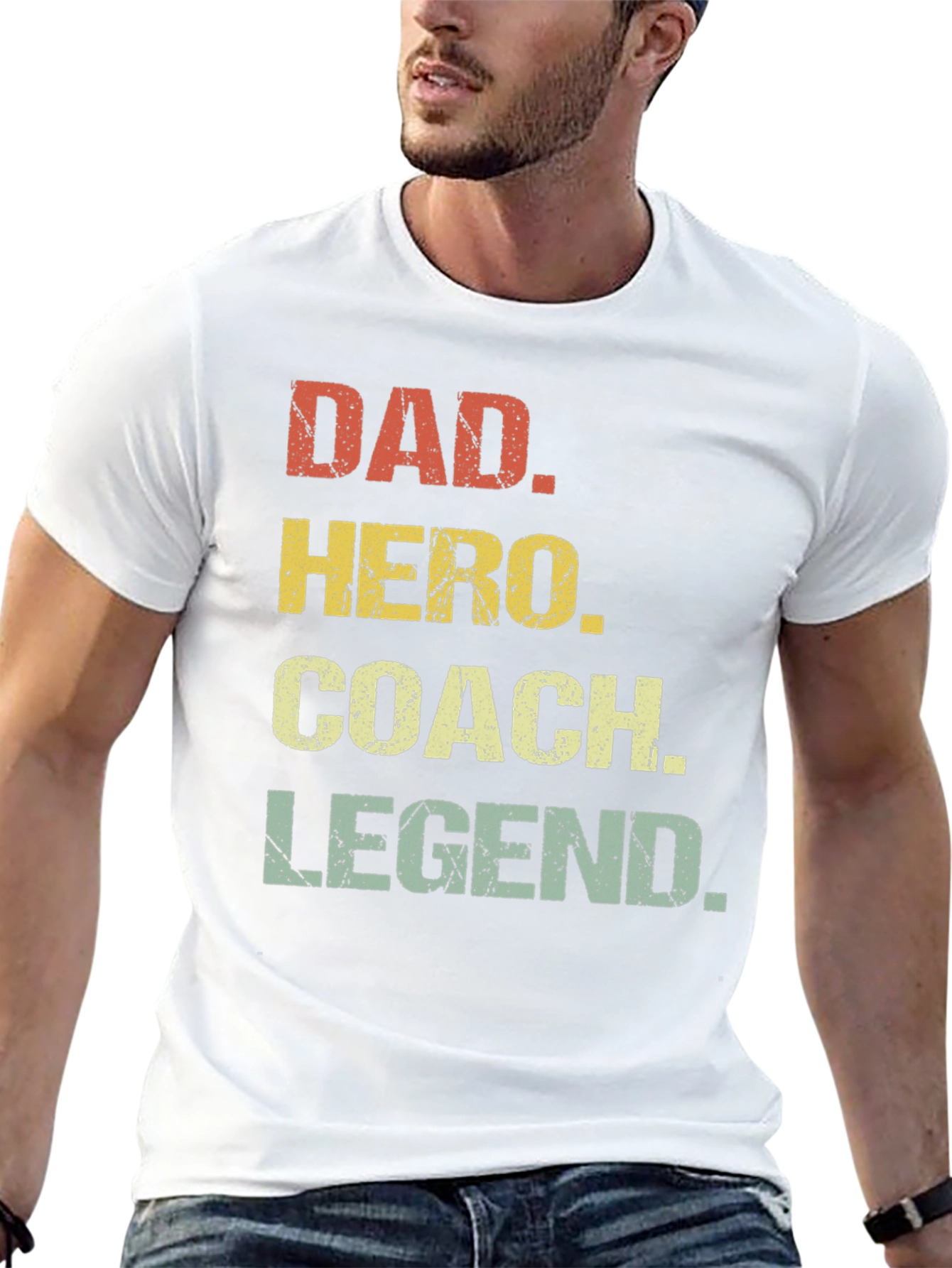 Dad Hero Coach Legend T-Shirt - Fathers Day Gift