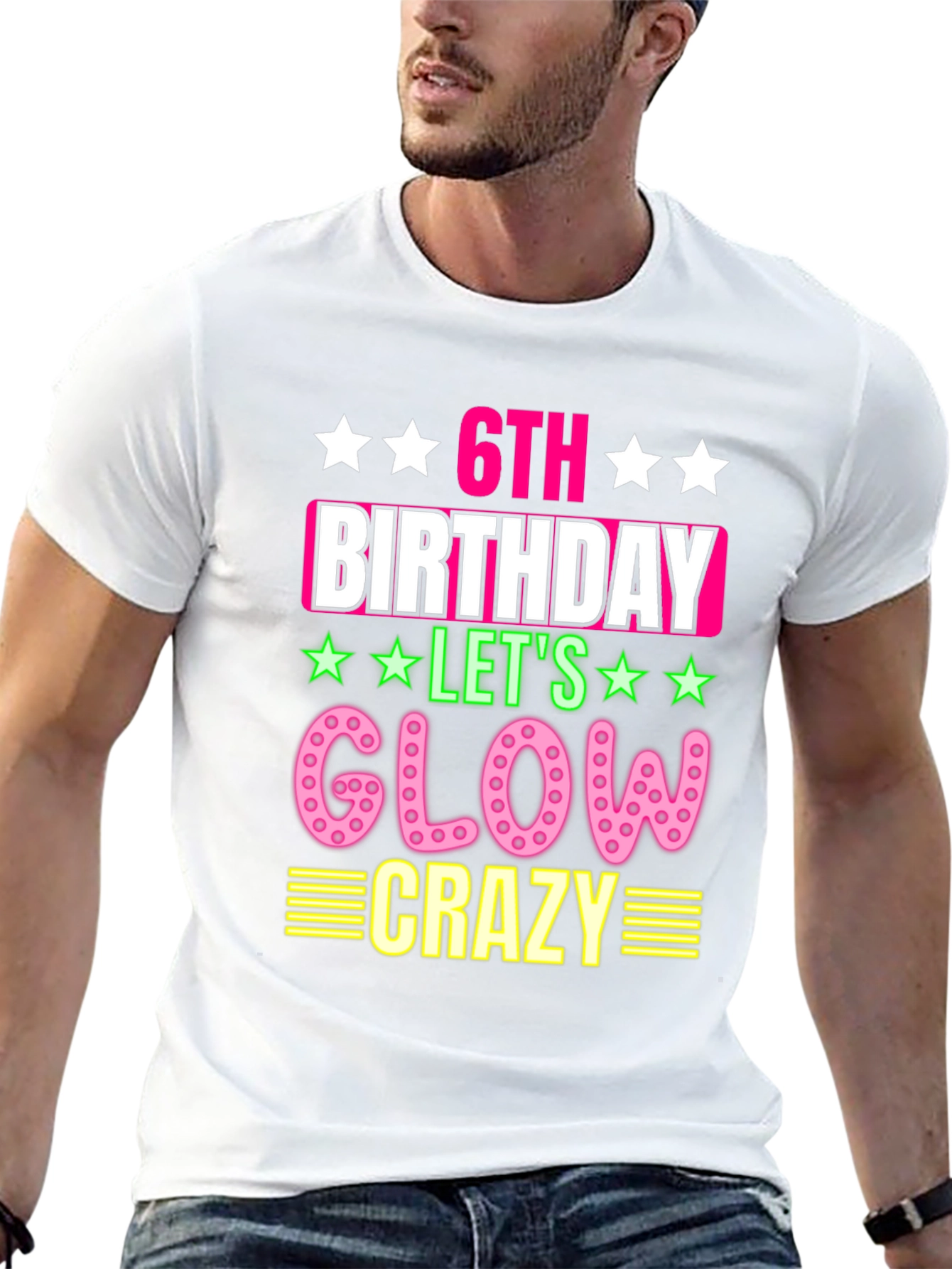6th Birthday Glow Crazy T-Shirt