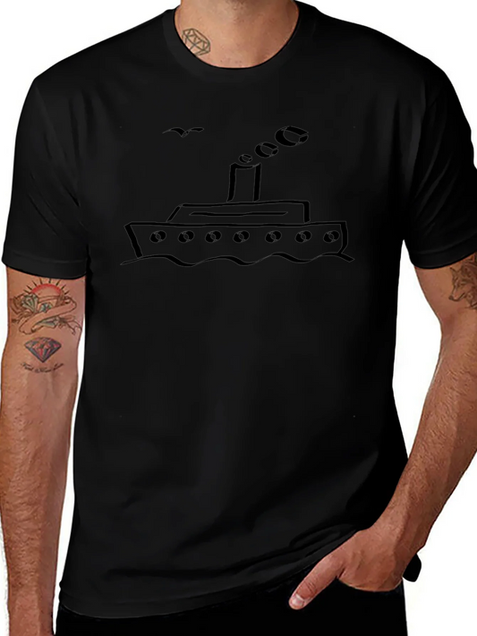Black Steamship Graphic Tee
