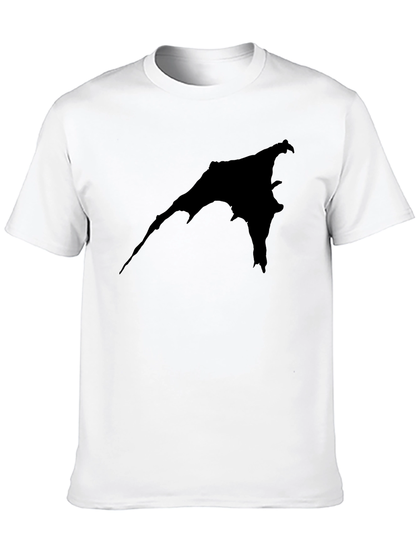 Black Graphic Tee - Bat Silhouette Print