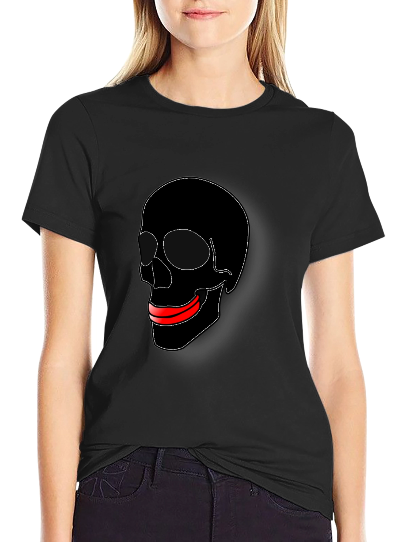 Skull Graphic Tee - Black Casual T-Shirt