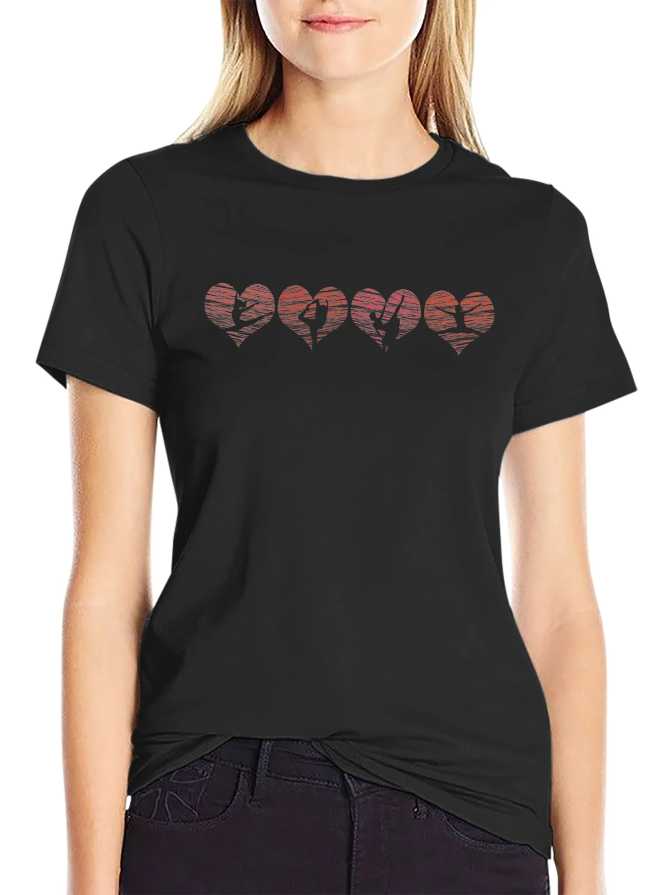 Heartbreak Hearts Graphic Tee - Black T-Shirt