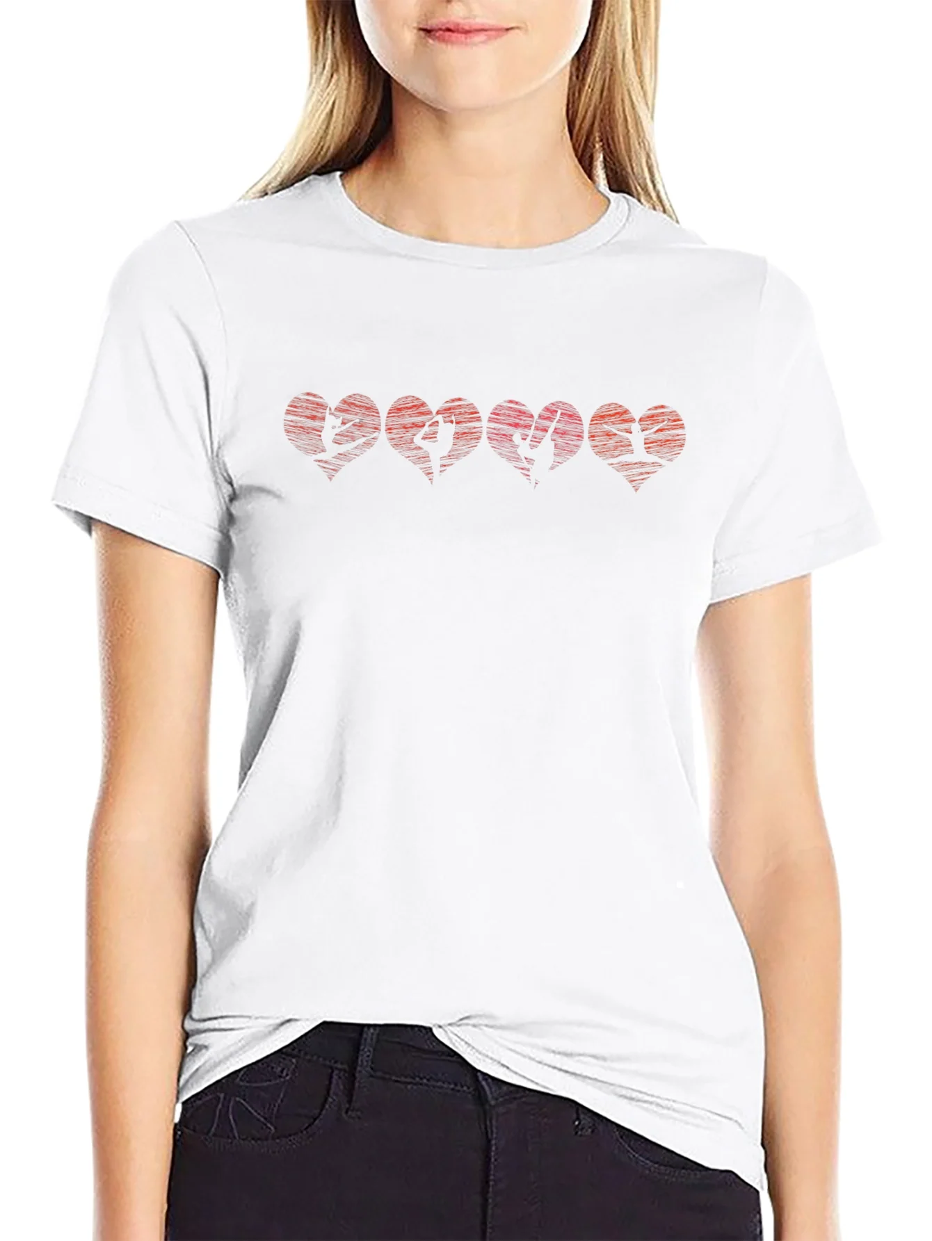 Heartbreak Hearts Graphic Tee - Black T-Shirt