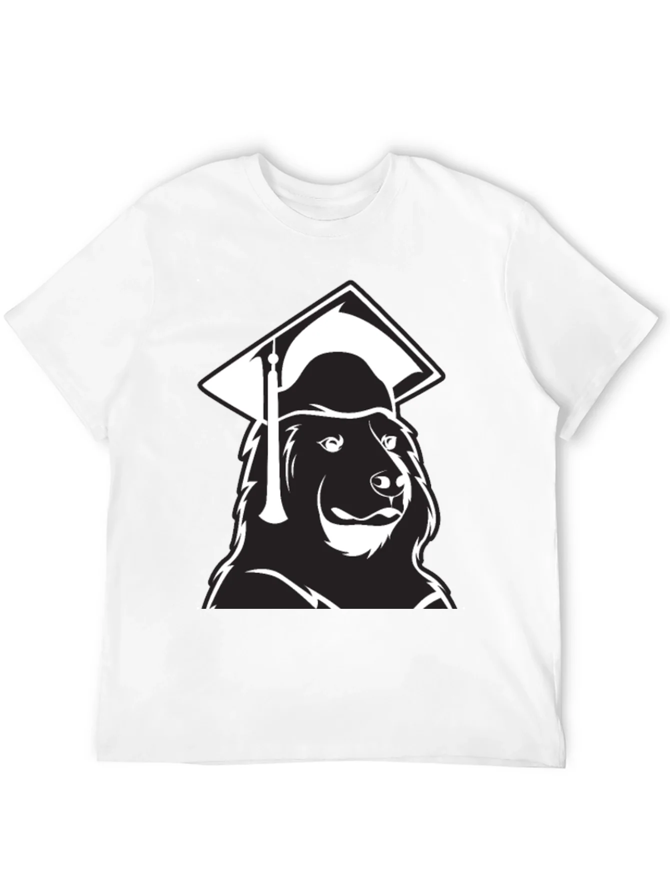 Graduate Bear Graphic Tee - Black Cotton Blend Shirt