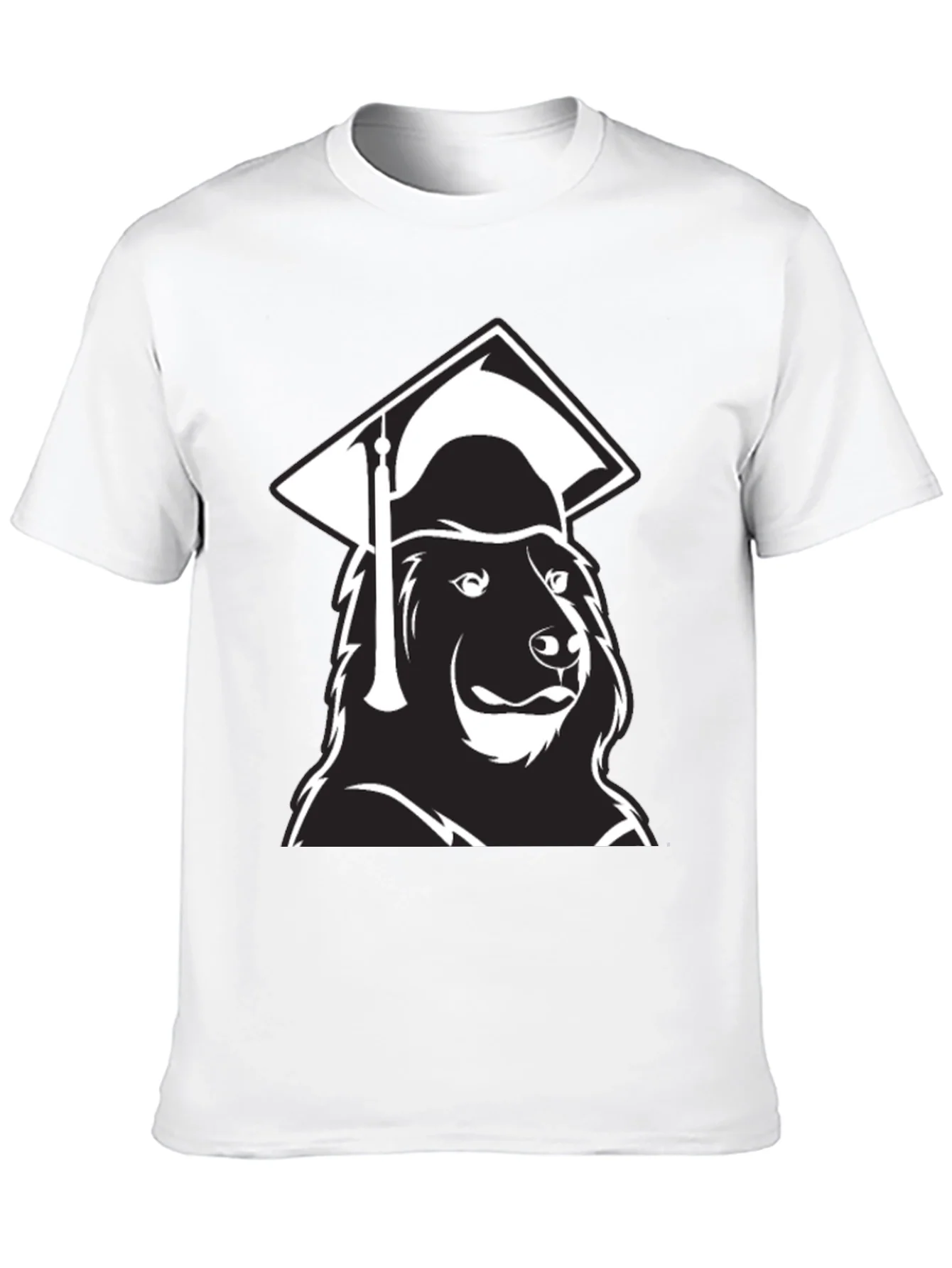 Graduate Bear Graphic Tee - Black Cotton Blend Shirt