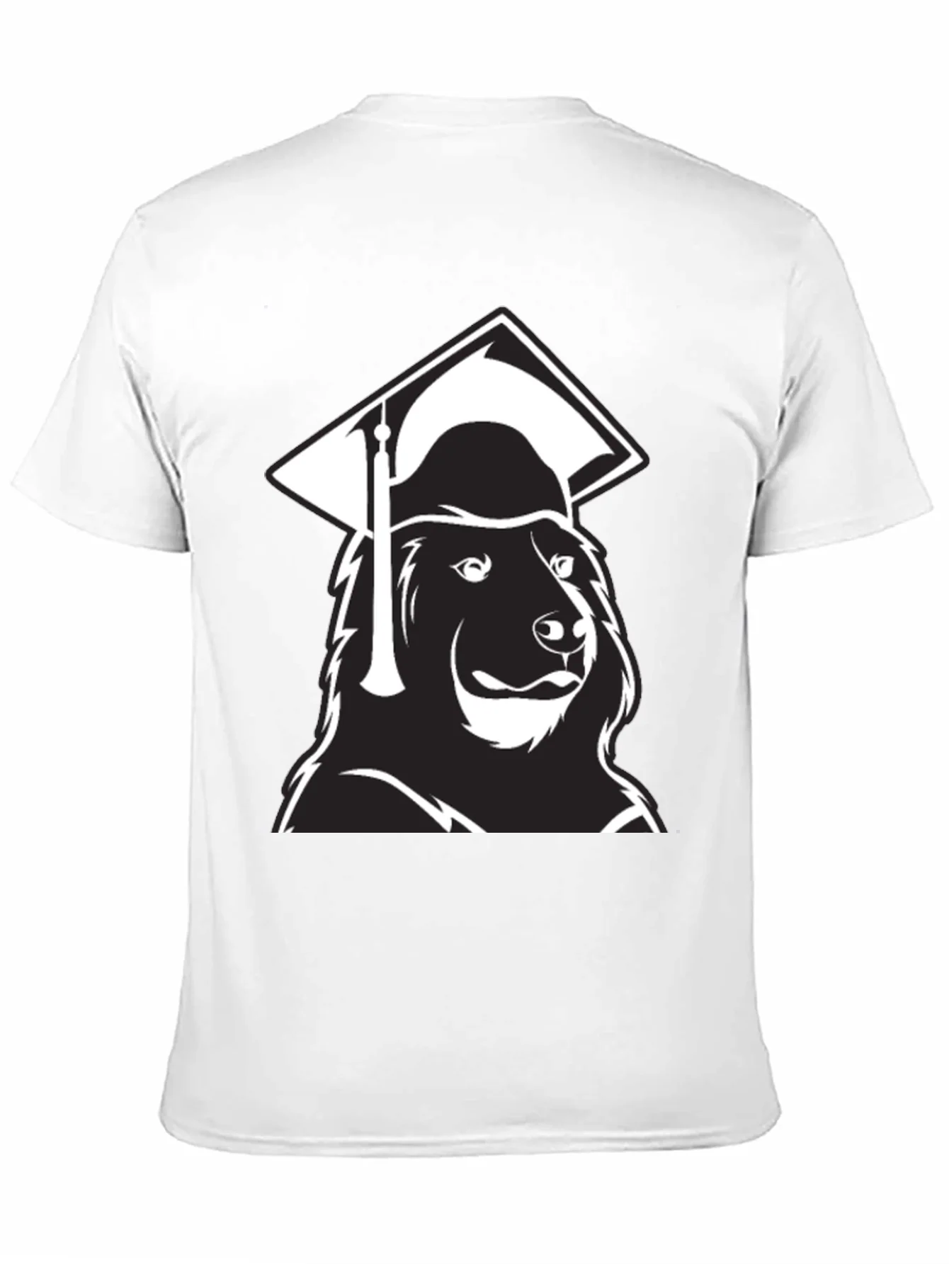 Graduate Bear Graphic Tee - Black Cotton Blend Shirt