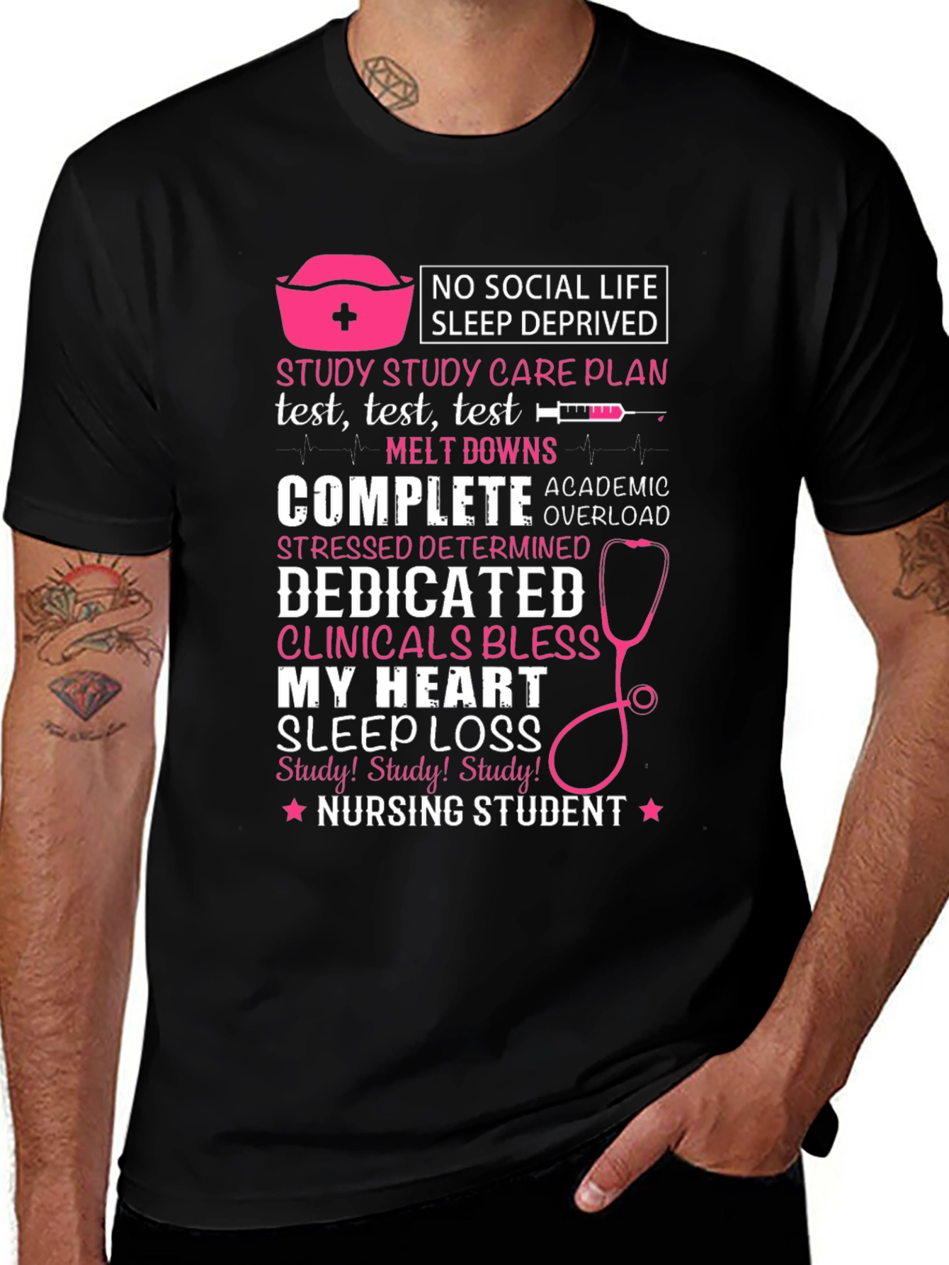 Nursing Student T-Shirt - No Social Life Sleep Deprived