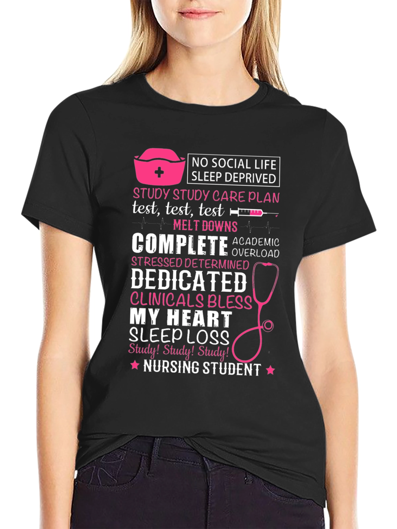 Nursing Student T-Shirt - No Social Life Sleep Deprived