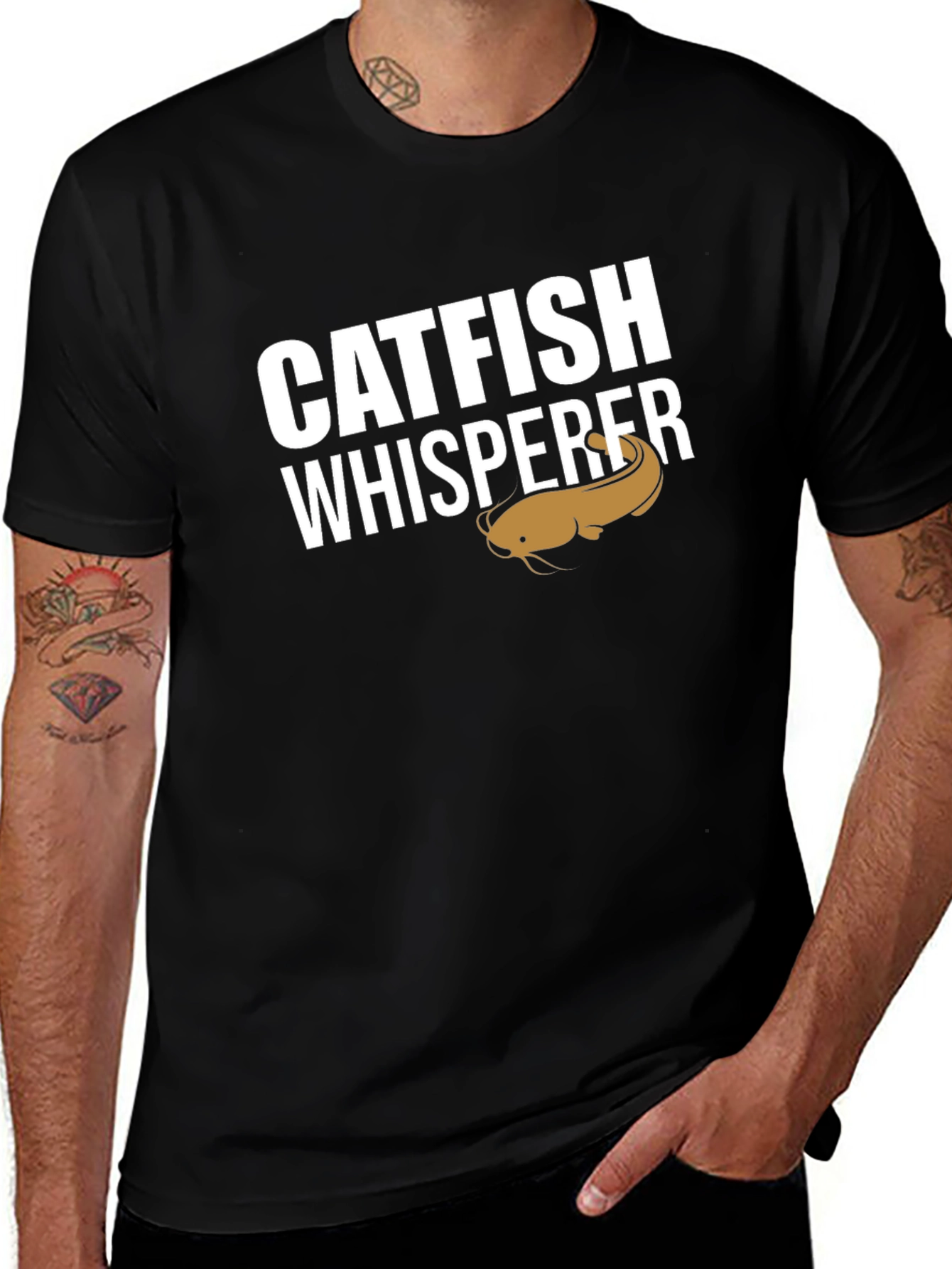 Catfish Whisperer Graphic T-Shirt - Fishing Humor