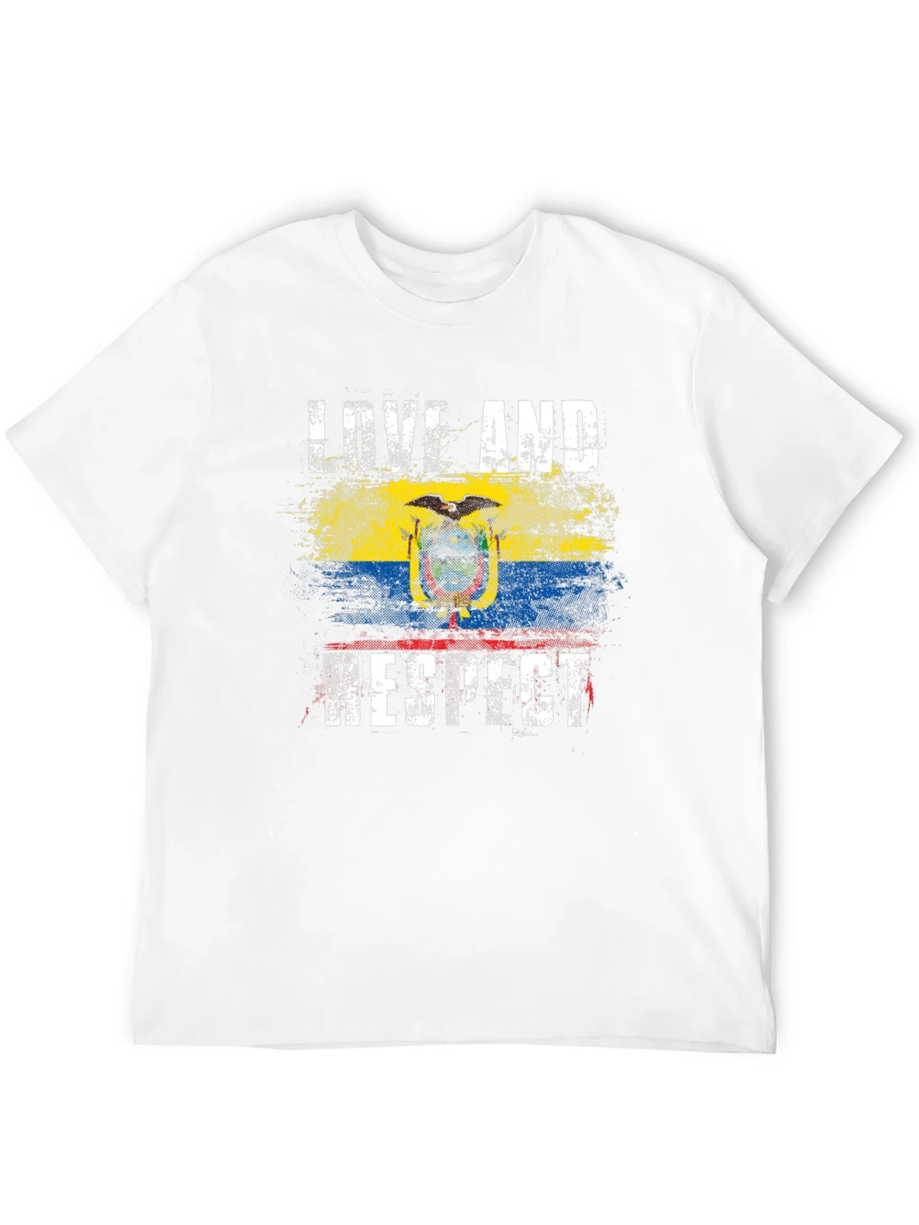 Ecuador Love and Respect Flag Graphic T-Shirt