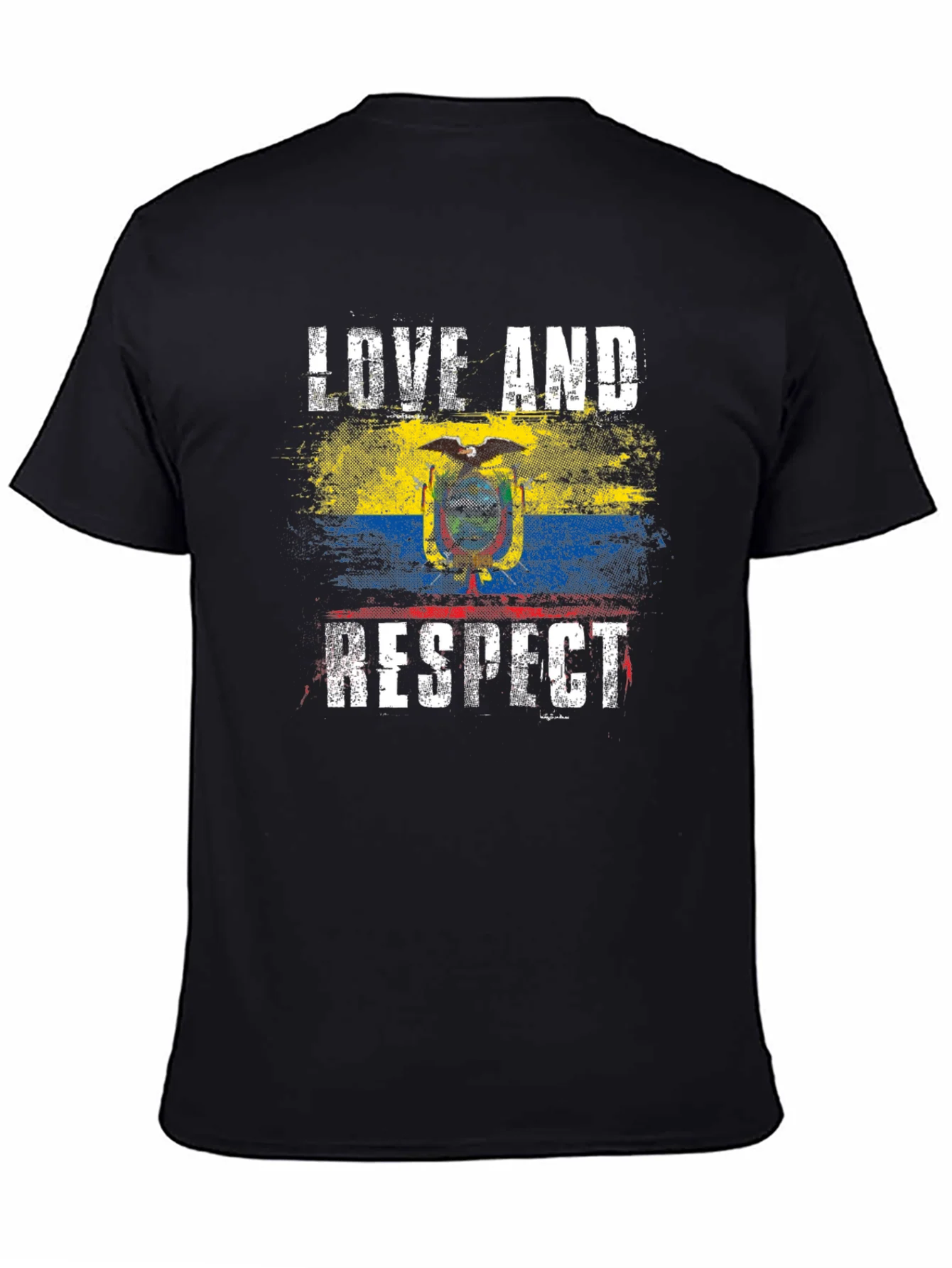 Ecuador Love and Respect Flag Graphic T-Shirt