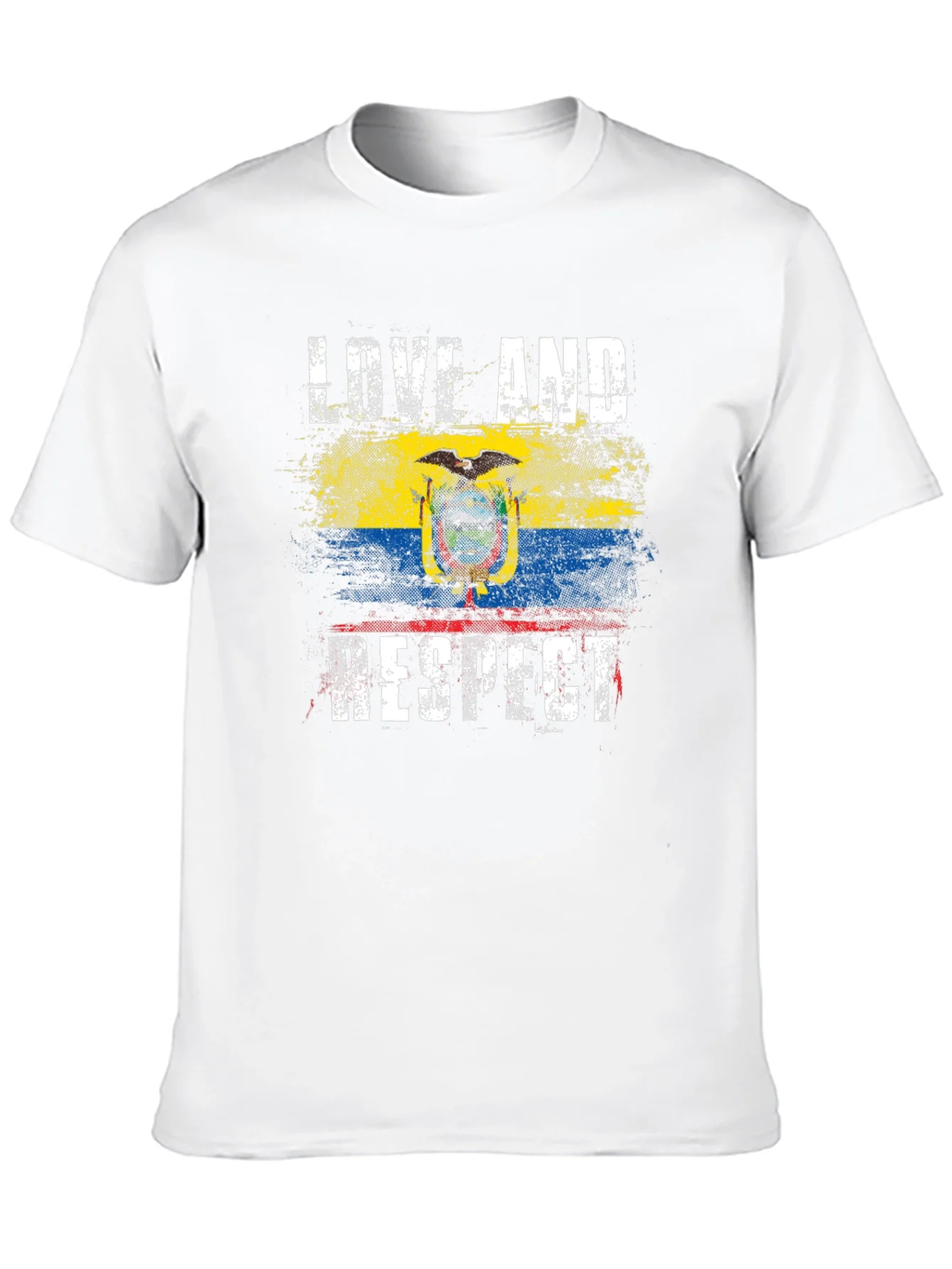 Ecuador Love and Respect Flag Graphic T-Shirt