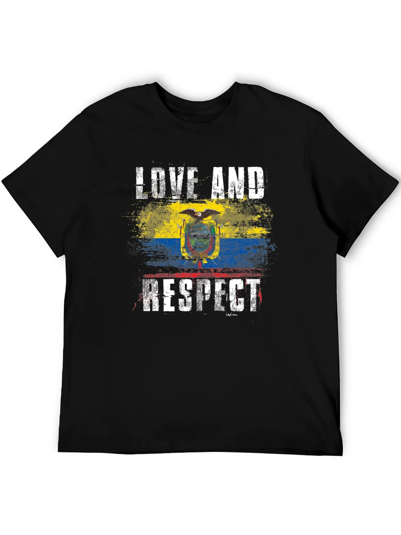 Ecuador Love and Respect Flag Graphic T-Shirt