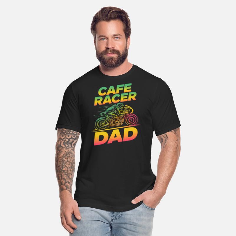 Cafe Racer Dad Vintage Motorcycle Neon Retro Biker