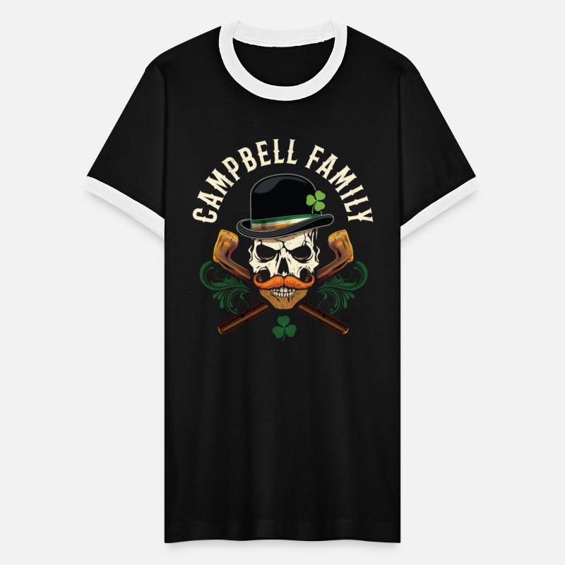 Campbell Family Irish Skull with Shillelagh and
