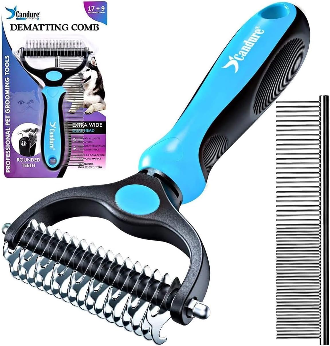 Candure Dematting Comb for Dog and Cat, Pet Groomi - Latest Style