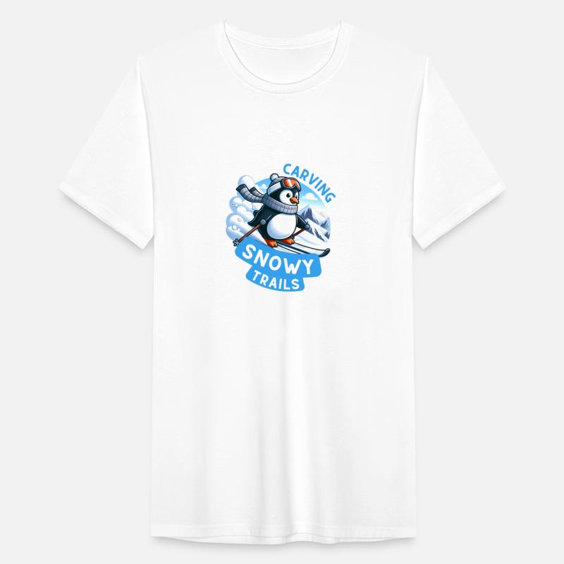 Carving Snowy Trails: Penguin Ski Adventure
