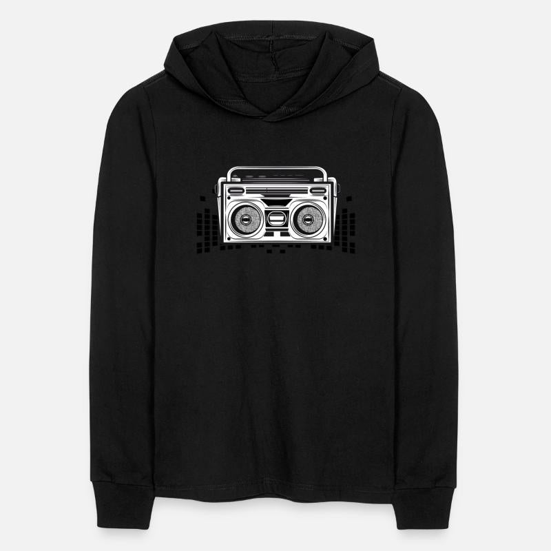 Cassette recorder in an 80s stencil look