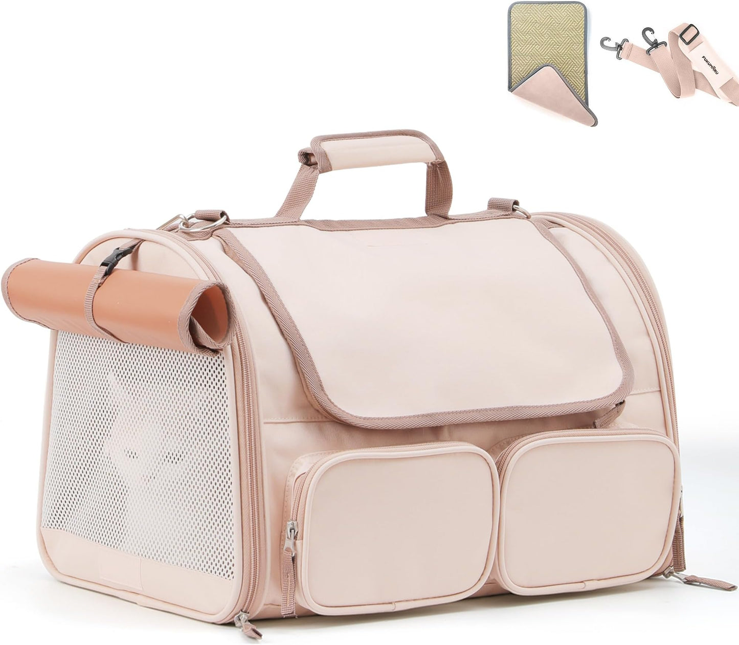 Cat Carrier, 4 Mesh Windows Small Dog Carrier, 4 S - Latest Style