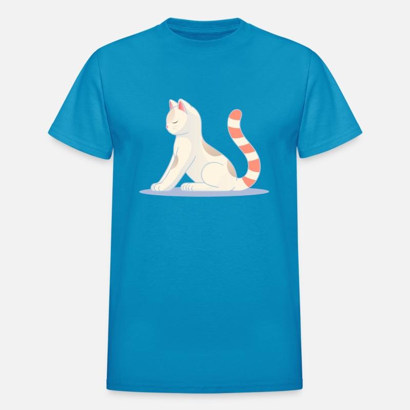 Cat in meditative yoga pose