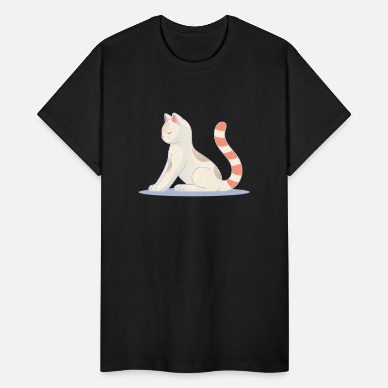 Cat in meditative yoga pose