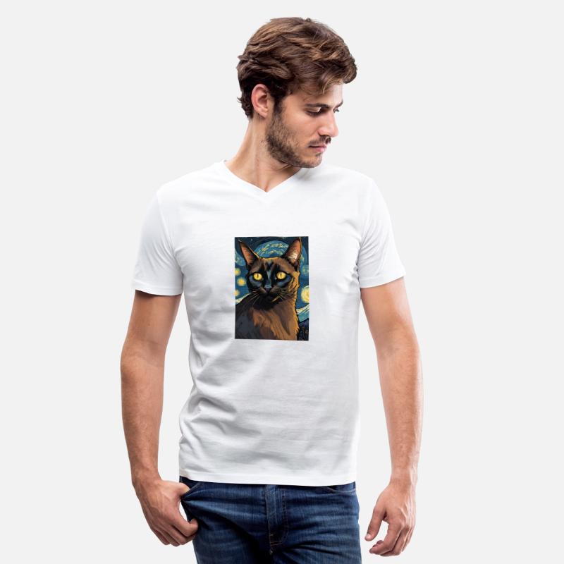 Cat painting red black cat
