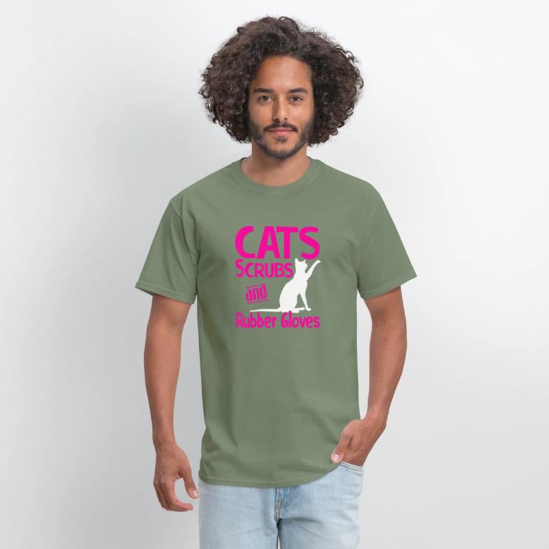 Cats Scrubs And Rubber Gloves Medical Care