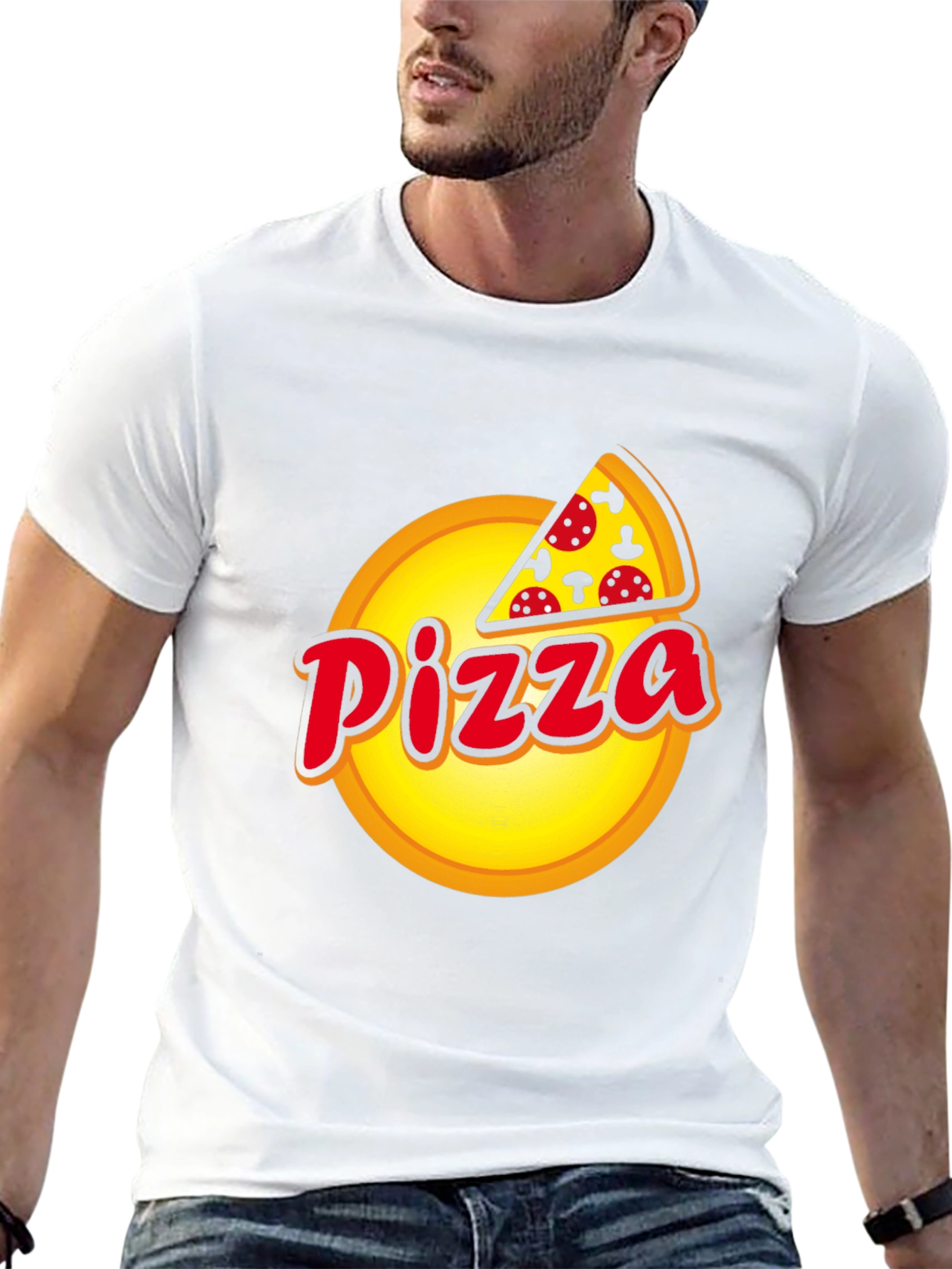 Pizza Graphic Black T-Shirt - Foodie Fashion