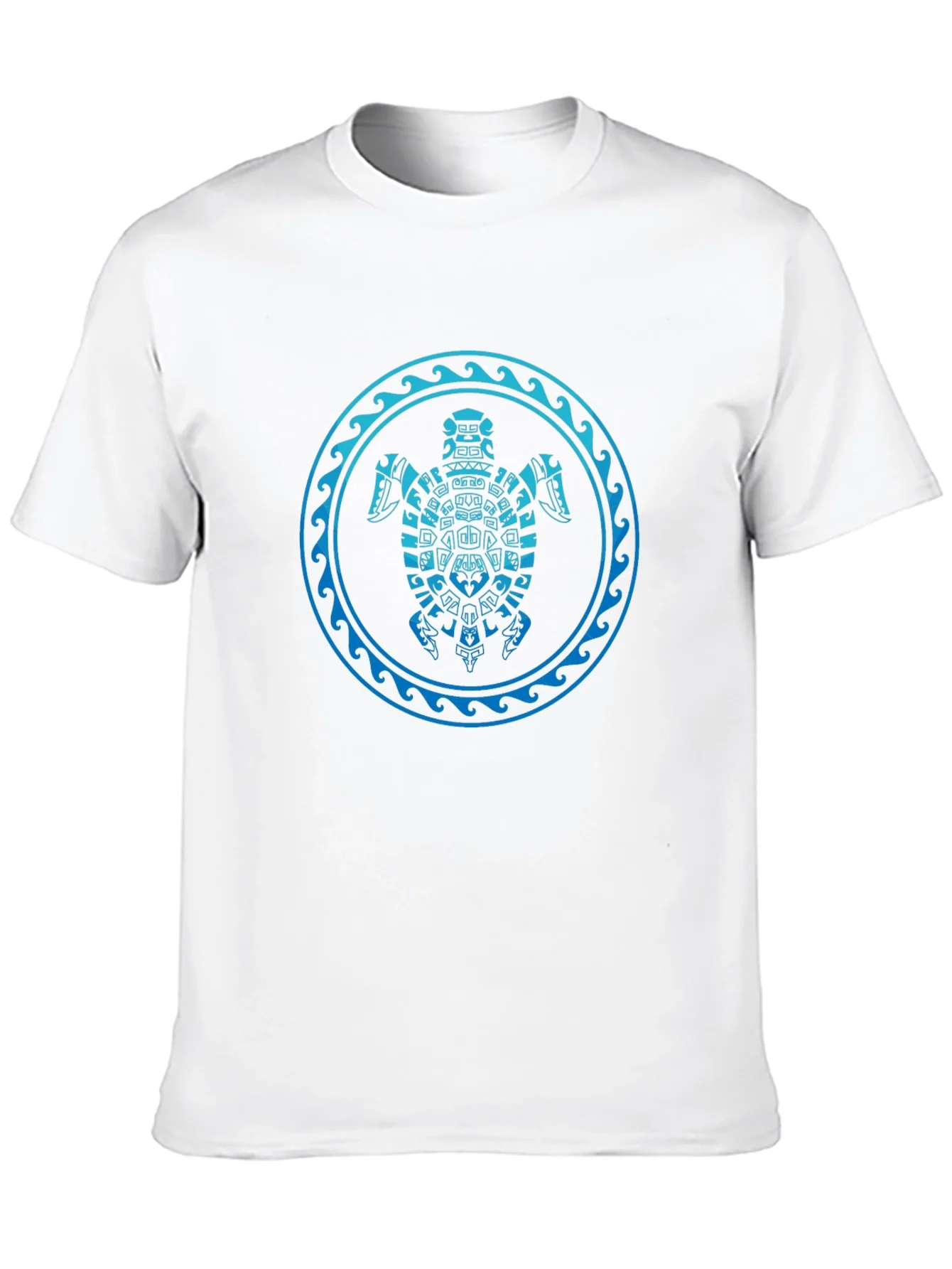 Tribal Turtle Graphic T-Shirt - Black
