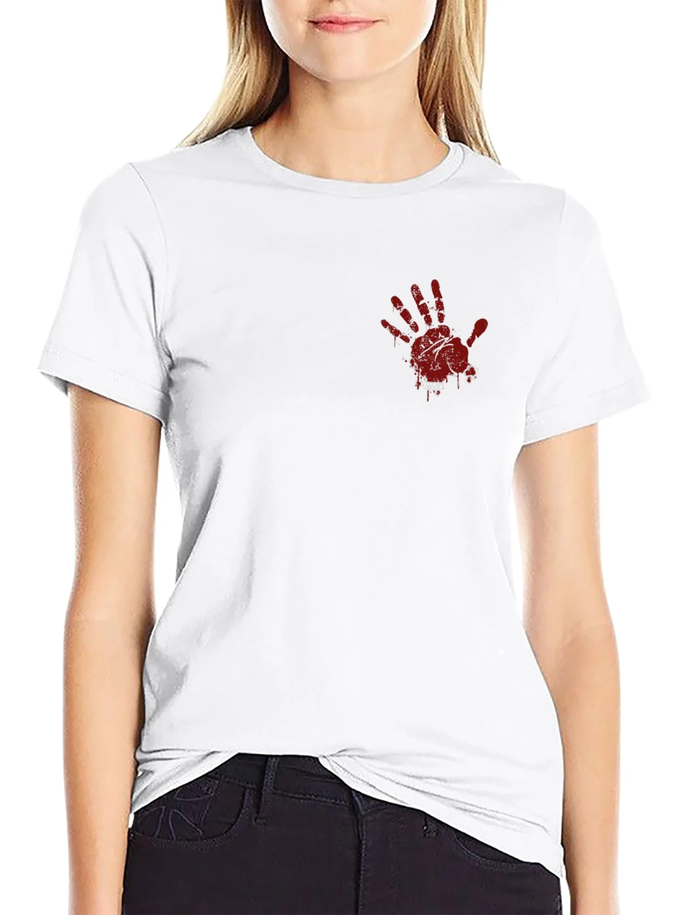 MMIW Bloody Hand Print Graphic Tee - Black