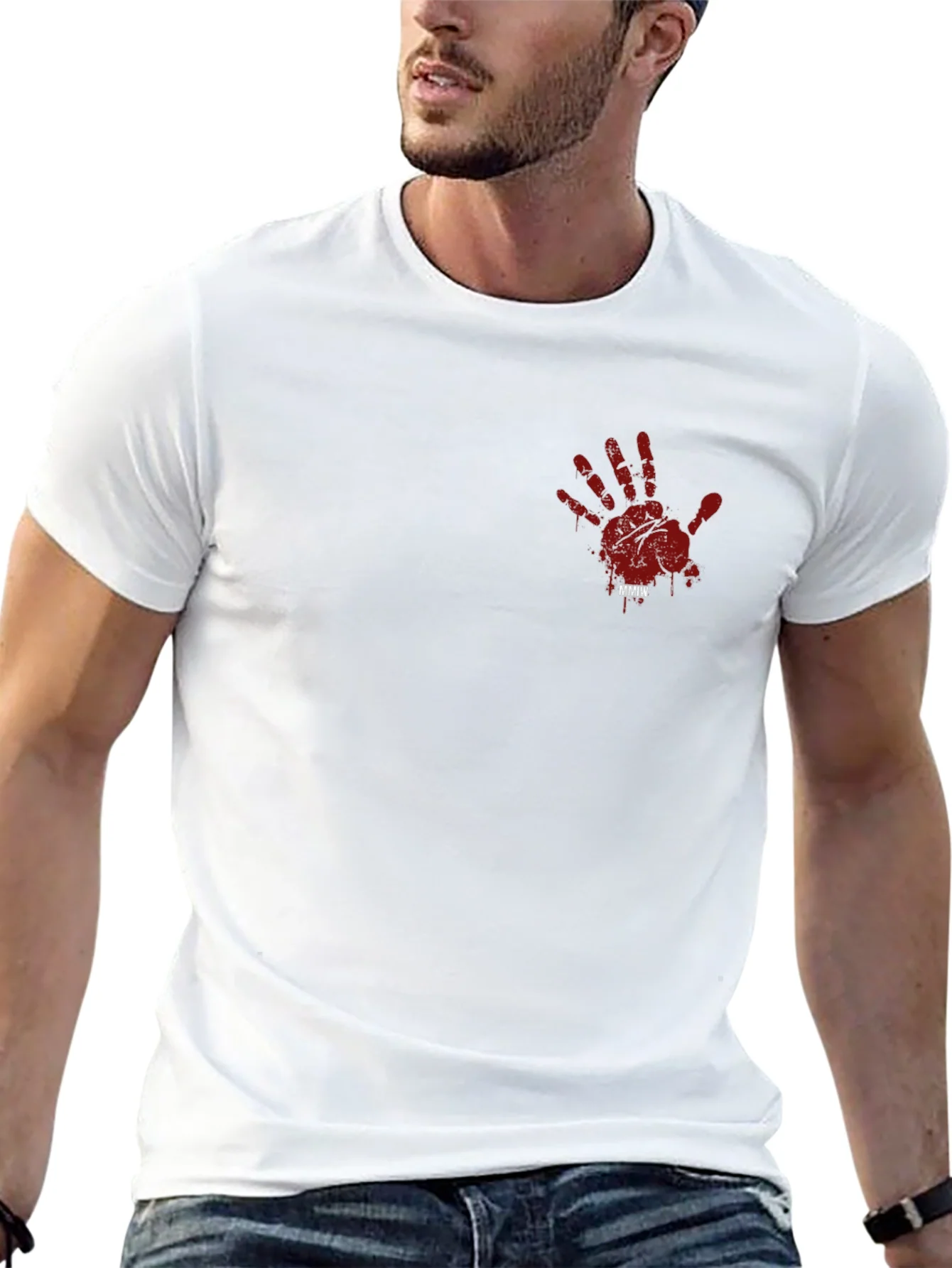 MMIW Bloody Hand Print Graphic Tee - Black