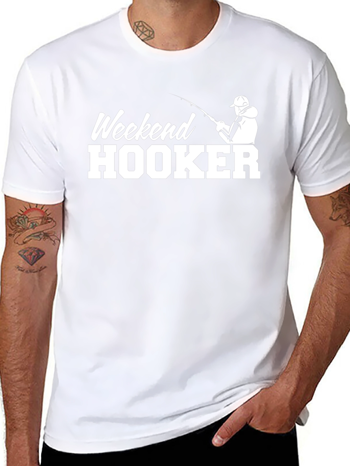 Weekend Hooker Fishing T-Shirt - Black