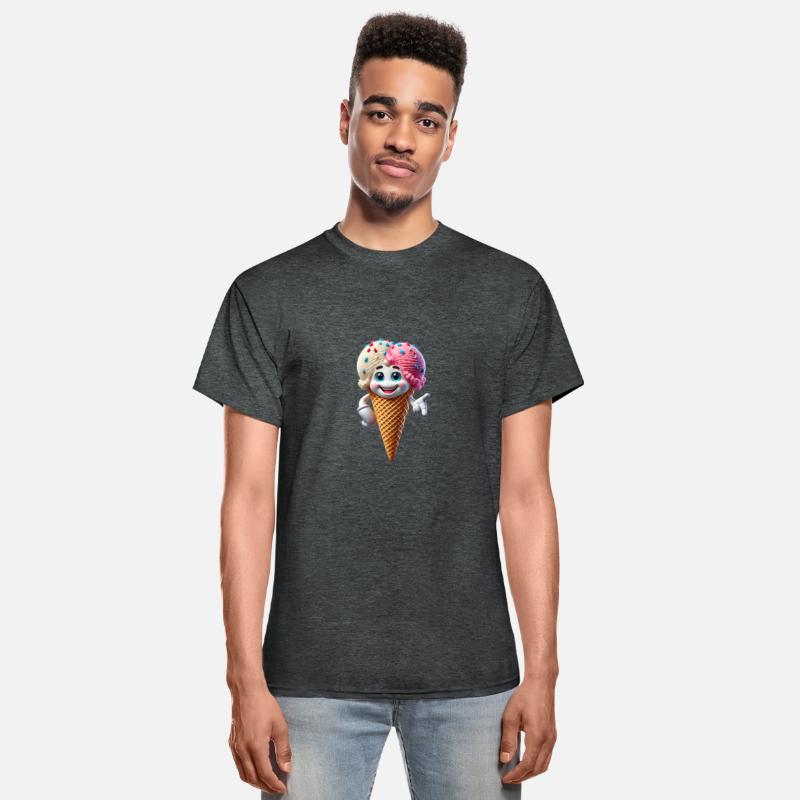 Cheerful Ice Cream Cone with Sprinkles & Big Smile