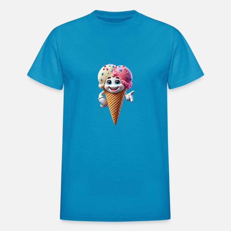 Cheerful Ice Cream Cone with Sprinkles & Big Smile