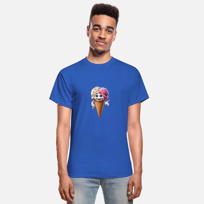 Cheerful Ice Cream Cone with Sprinkles & Big Smile