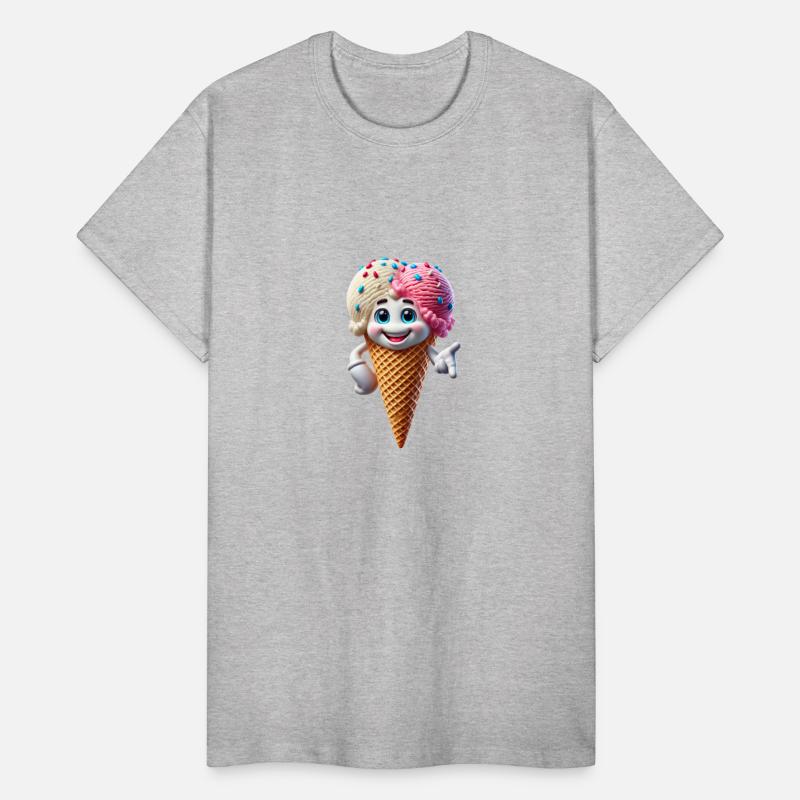 Cheerful Ice Cream Cone with Sprinkles & Big Smile