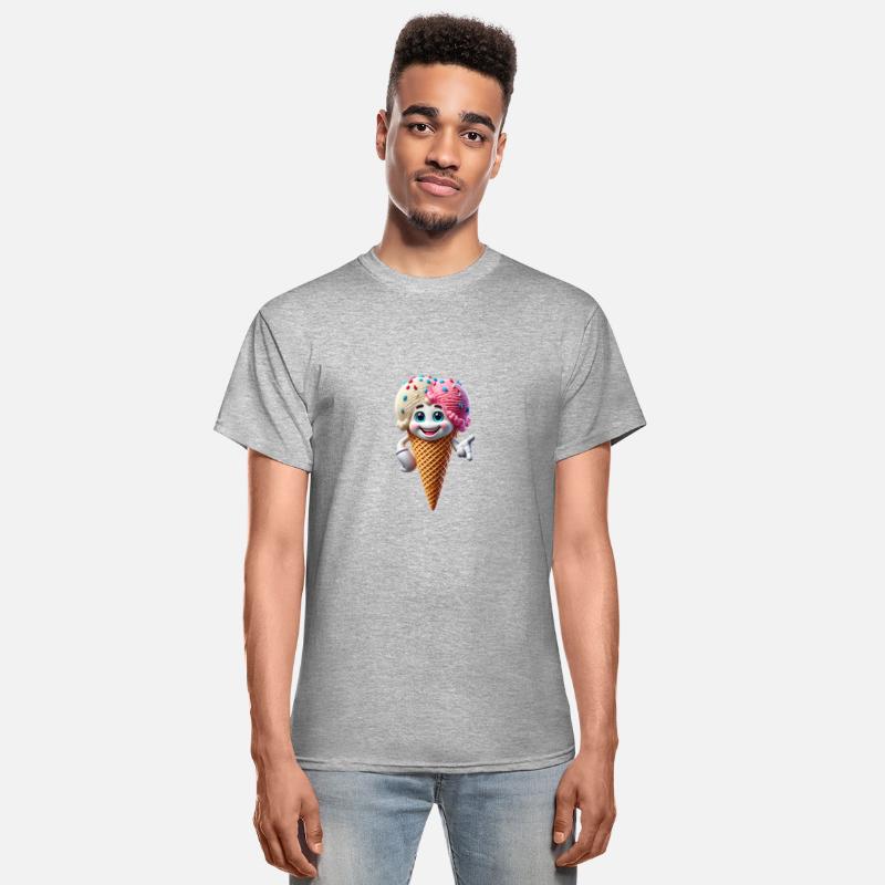 Cheerful Ice Cream Cone with Sprinkles & Big Smile